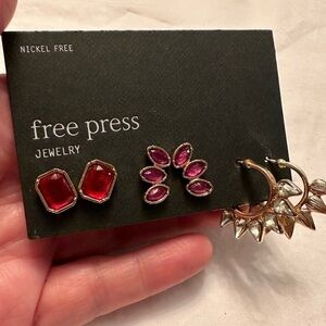 🎉3 pair of Nickel Free Earrings from Free Press